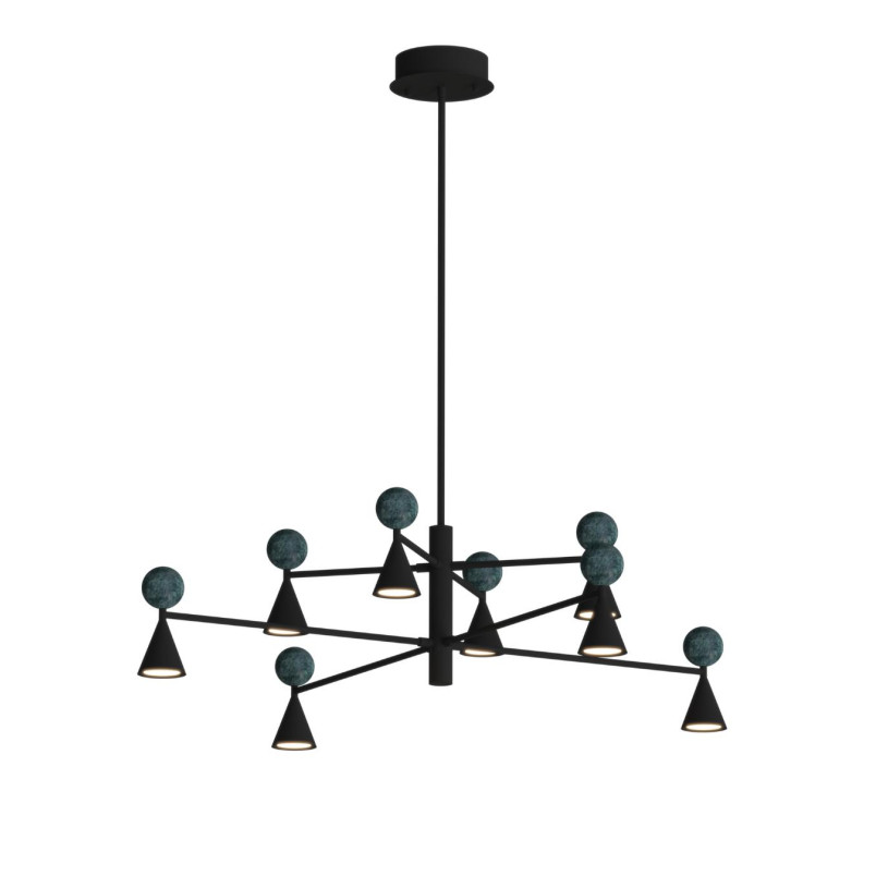 Żyrandol retro Bingo LED | MaxLight - 8 punktów, 112cm