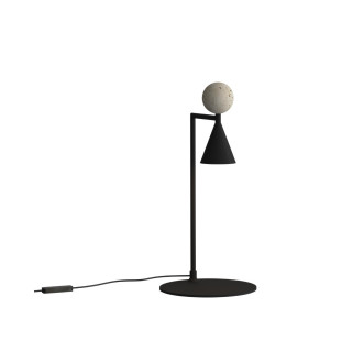 Lampa stołowa Bingo LED MaxLight | Czarny trawertyn | Retro