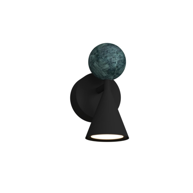 Kinkiet Bingo LED czarny/malachit - MaxLight | Retro design