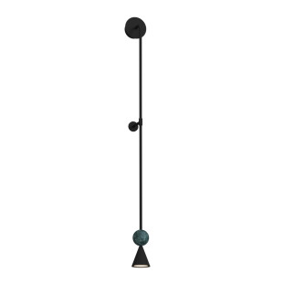 Kinkiet Bingo LED czarny/malachit | Maxlight - Retro design
