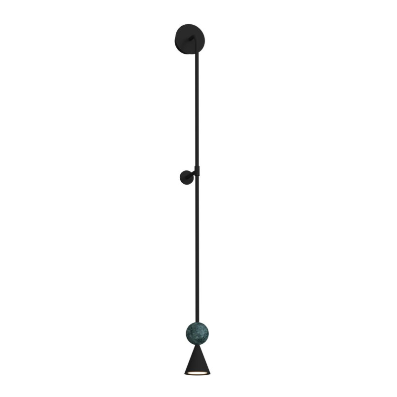 Kinkiet Bingo LED czarny/malachit | Maxlight - Retro design