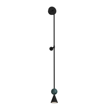 Kinkiet Bingo LED czarny/malachit | Maxlight - Retro design