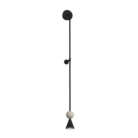Kinkiet Bingo LED czarny/trawertyn | MaxLight | Retro