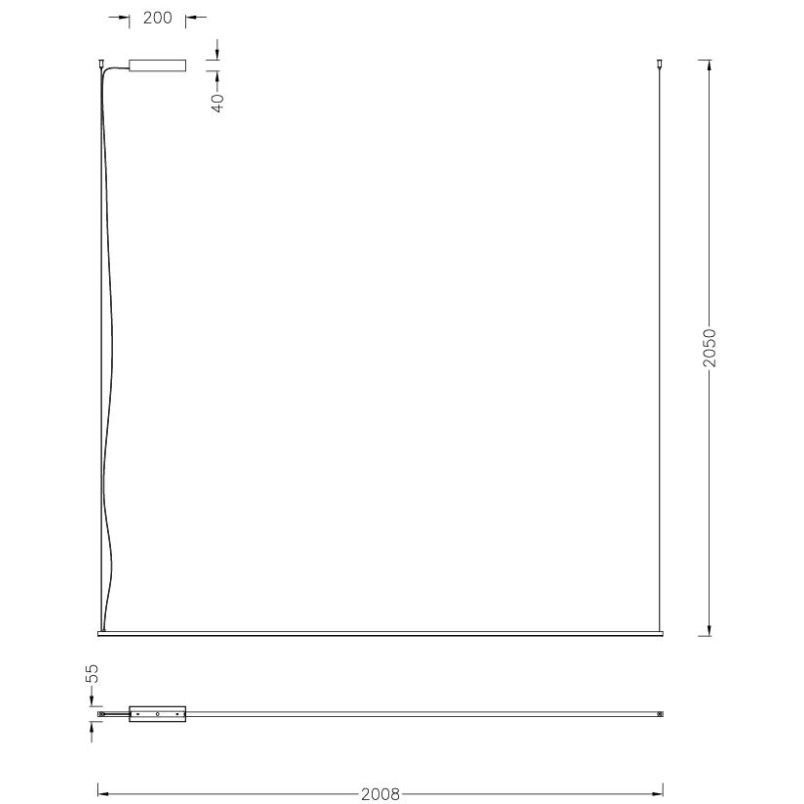 Lampa wisząca LED Longi 200cm | Minimalistyczny design MaxLight