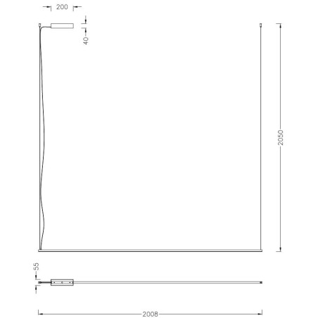 Lampa wisząca LED Longi 200cm | Minimalistyczny design MaxLight