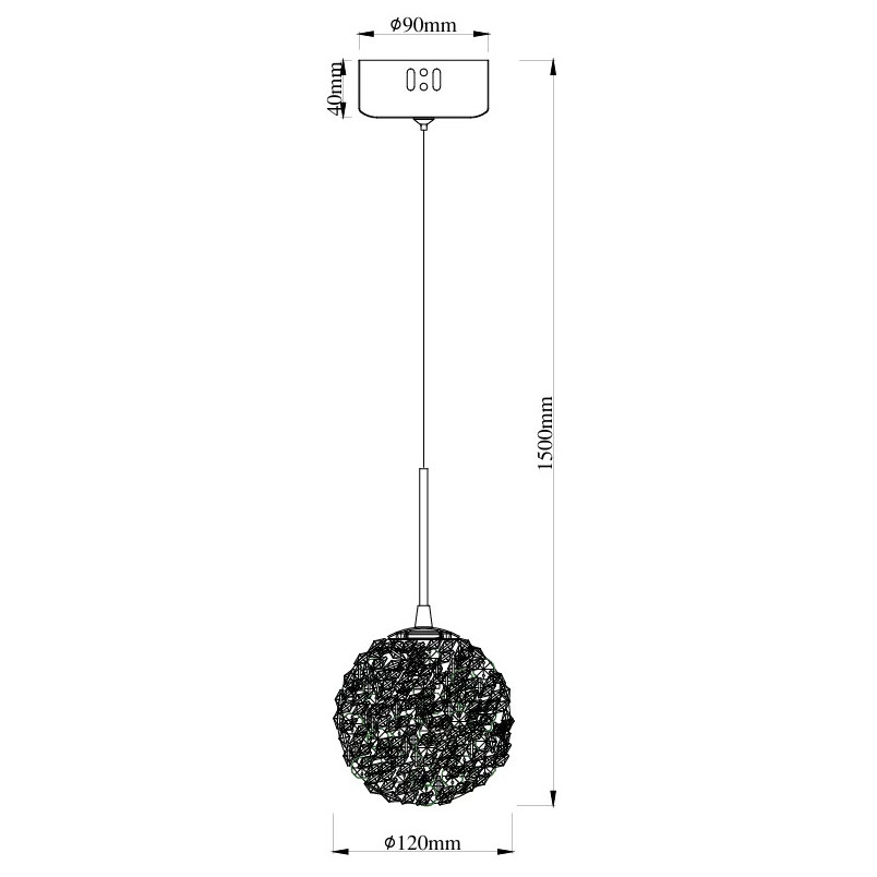 Lampa wisząca Rita LED | Kryształowa kula, złoto | Maxlight