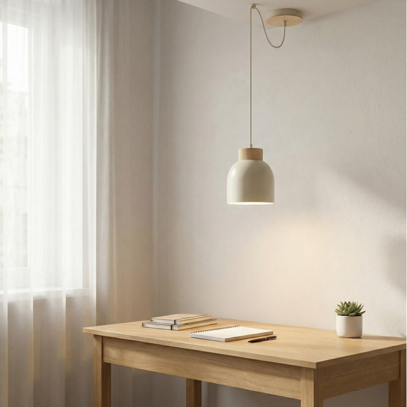 Lampa wisząca Kru Emibig | Skandynawski design, mokka