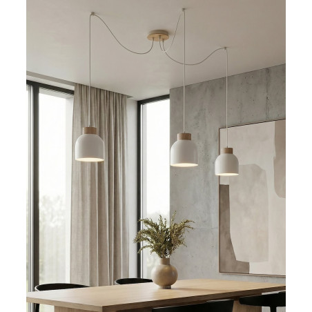 Lampa wisząca Kru Emibig | Skandynawski design, 3 punkty