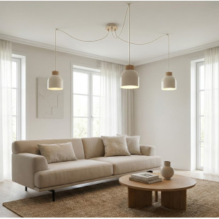 Lampa wisząca Kru Emibig | Skandynawski design, 3 punkty