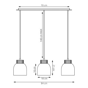 Lampa wisząca Vigo Emibig | Skandynawski design, 84cm