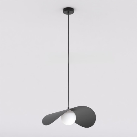 Lampa wisząca kula Ritual Emibig | Czarno-biała, 40cm