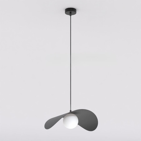 Lampa wisząca kula Ritual Emibig | Czarno-biała, 40cm