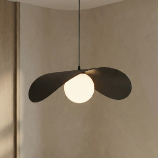 Lampa wisząca kula Ritual Emibig | Czarno-biała, 40cm