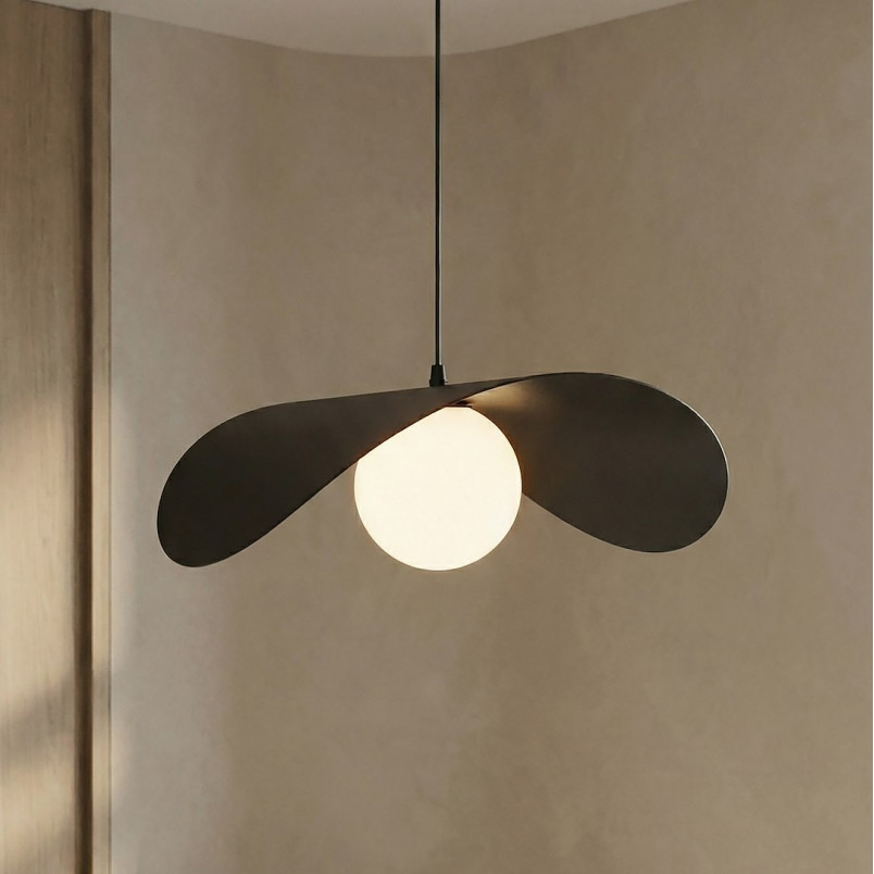 Lampa wisząca kula Ritual Emibig | Czarno-biała, 40cm