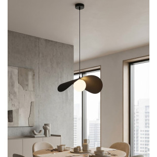 Lampa wisząca kula Ritual Emibig | Czarno-biała, 40cm