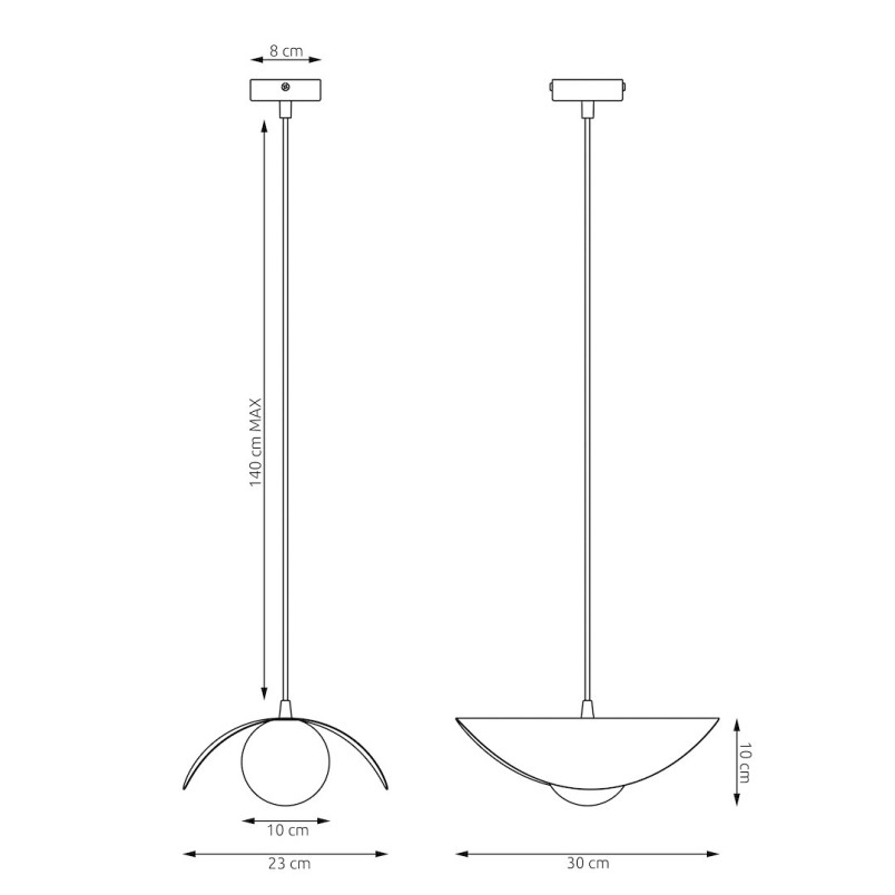 Lampa wisząca kula biała Ritual Emibig | Sklep z meblami