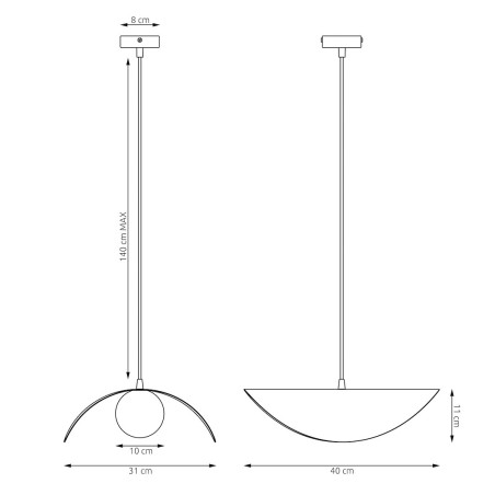 Lampa wisząca kula Ritual Emibig | Nowoczesny design