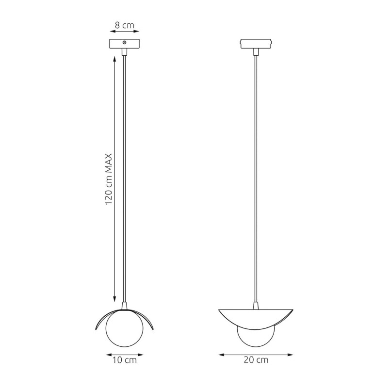 Lampa wisząca Ritual Emibig | Szklana kula, nowoczesny design