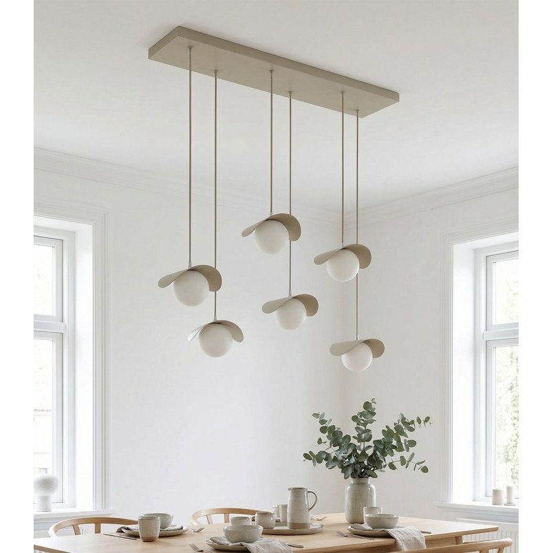 Lampa wisząca Emibig Ritual: 6 szklanych kul, nowoczesny design