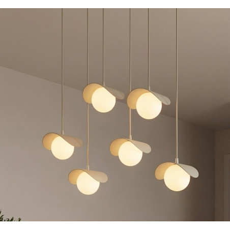 Lampa wisząca Emibig Ritual: 6 szklanych kul, nowoczesny design