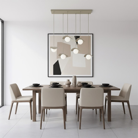 Lampa wisząca Emibig Ritual: 6 szklanych kul, nowoczesny design