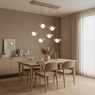 Lampa wisząca Emibig Ritual: 6 szklanych kul, nowoczesny design