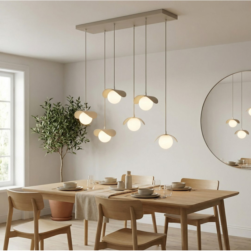 Lampa wisząca Emibig Ritual: 6 szklanych kul, nowoczesny design