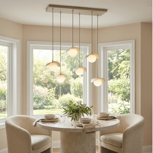 Lampa wisząca Emibig Ritual: 6 szklanych kul, nowoczesny design