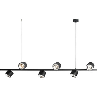 Lampa wisząca czarna 6 punktów Aldex Bot | Nowoczesne oświetlenie
