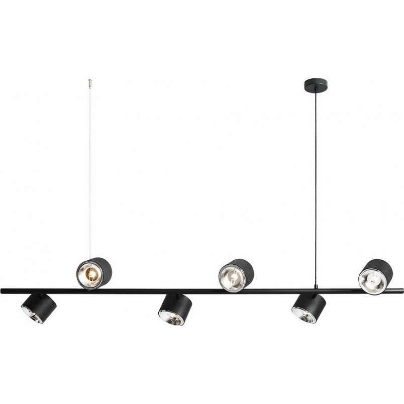Lampa wisząca czarna 6 punktów Aldex Bot | Nowoczesne oświetlenie