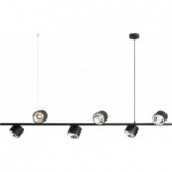 Lampa wisząca czarna 6 punktów Aldex Bot | Nowoczesne oświetlenie