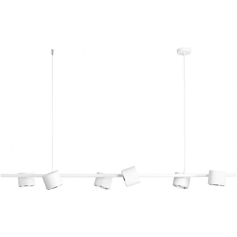 Lampa wisząca 6 punktowa biała Aldex Bot - Eleganckie oświetlenie