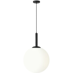 Lampa wisząca szklana kula Balia 50 biało-czarna marki Aldex