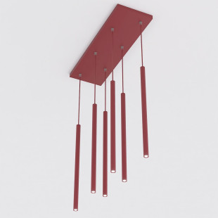 Lampa wisząca Selter VI burgundowa Emibig | Minimalistyczny design