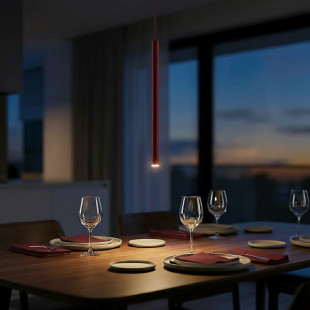 Lampa wisząca Selter Emibig | Minimalistyczny design, burgundzki kolor