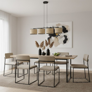 Lampa wisząca Emibig - Rattan, 4 klosze, 96cm