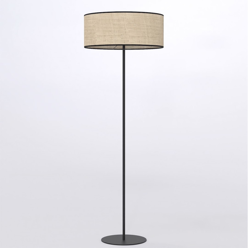 Lampa podłogowa Emibig Eco: Rattanowy klosz, styl boho