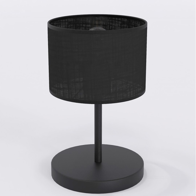 Lampa stołowa Emibig Eco | Czarny abażur, styl uniwersalny