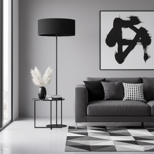 Lampa podłogowa Emibig Eco | Czarny klosz | 143cm