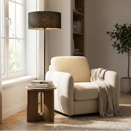 Lampa podłogowa Emibig Eco | Czarny klosz | 143cm
