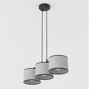 Lampa wisząca Emibig - 3 szare klosze, 70cm | Sklep z oświetleniem