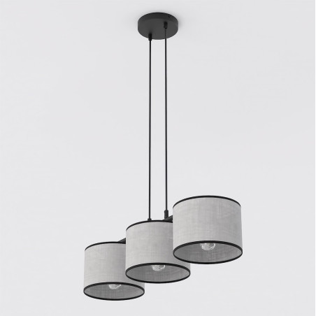 Lampa wisząca Emibig - 3 szare klosze, 70cm | Sklep z oświetleniem