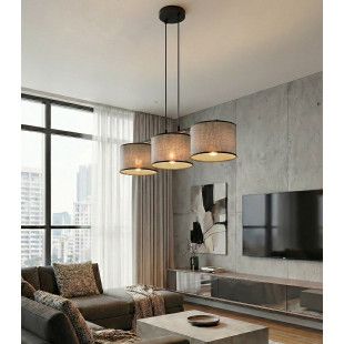Lampa wisząca Emibig - 3 szare klosze, 70cm | Sklep z oświetleniem