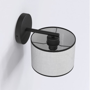 Kinkiet Emibig Eco: Szary abażur, minimalistyczny design