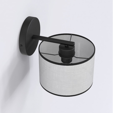 Kinkiet Emibig Eco: Szary abażur, minimalistyczny design