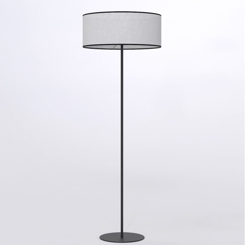 Lampa podłogowa Emibig Eco | Szary klosz, 143cm