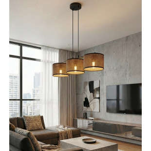 Lampa wisząca Emibig | 3 klosze, brąz, 70cm | Sklep z meblami