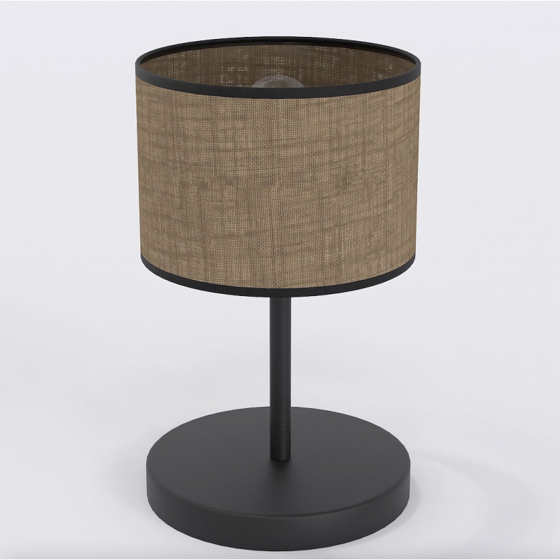 Lampa stołowa Emibig Eco | Brązowy abażur, styl rustykalny