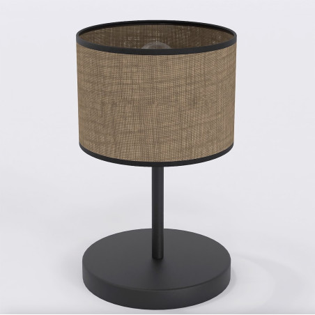 Lampa stołowa Emibig Eco | Brązowy abażur, styl rustykalny