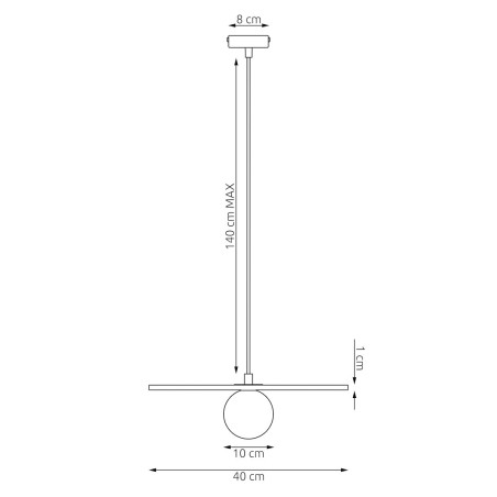 Lampa wisząca Calma | Emibig | Filcowa kula 40cm